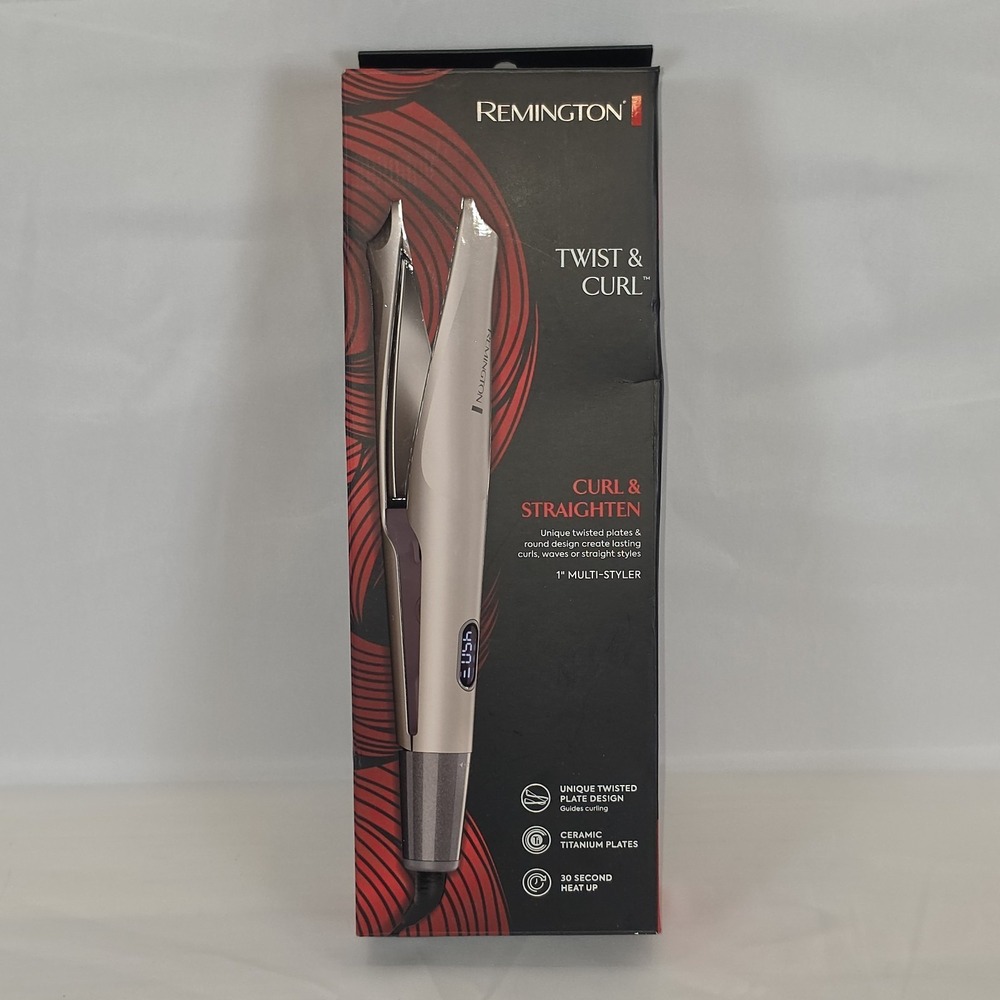 Remington Twist & Curl 1" Multi-Styler Straighten & Curl Ceramic Titanium Plates